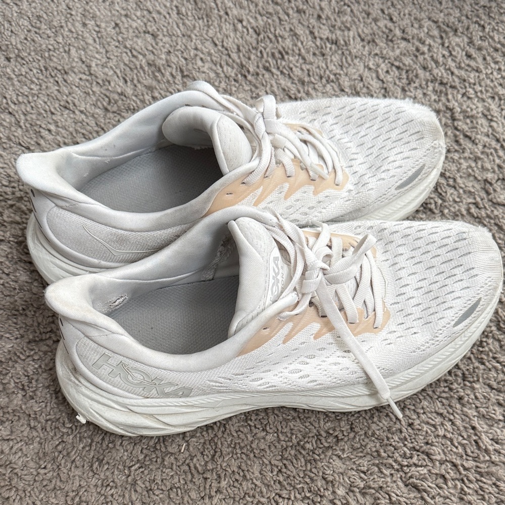Hoka Women's Cream Athletic Shoes